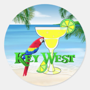 Key West margarita Runt Klistermärke