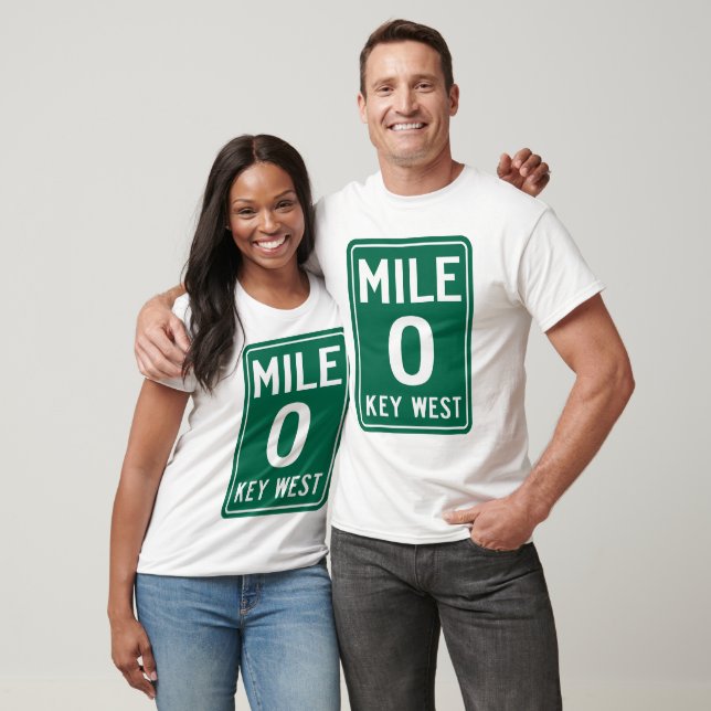 Key West Mile 0, Florida USA T Shirt (Unisex)
