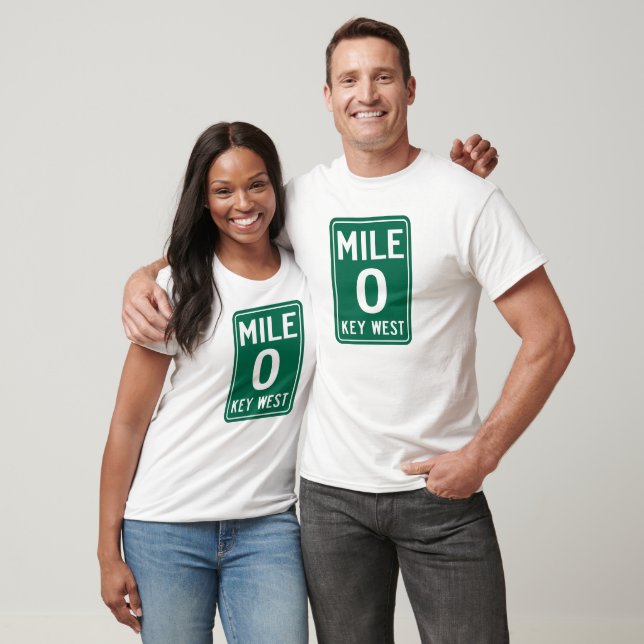 Key West Mile 0, Florida USA T Shirt (Unisex)