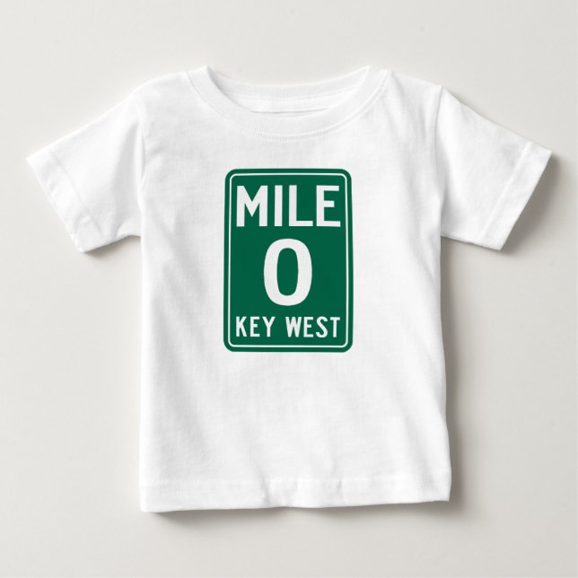 Key West Mile 0, Florida USA T Shirt (Framsida)