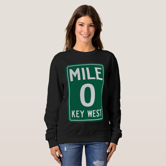 Key West Mile 0, Florida USA T Shirt (Hel framsida)