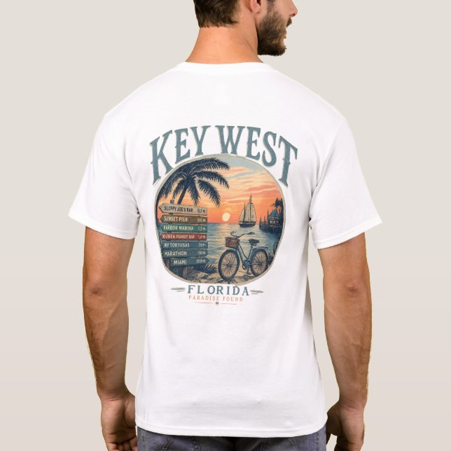 Key West Paradiset Upptäckt T Shirt (Baksida)