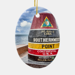 Key West prydnad Julgransprydnad Keramik