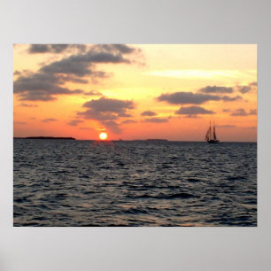 Key West solnedgång - Florida Poster