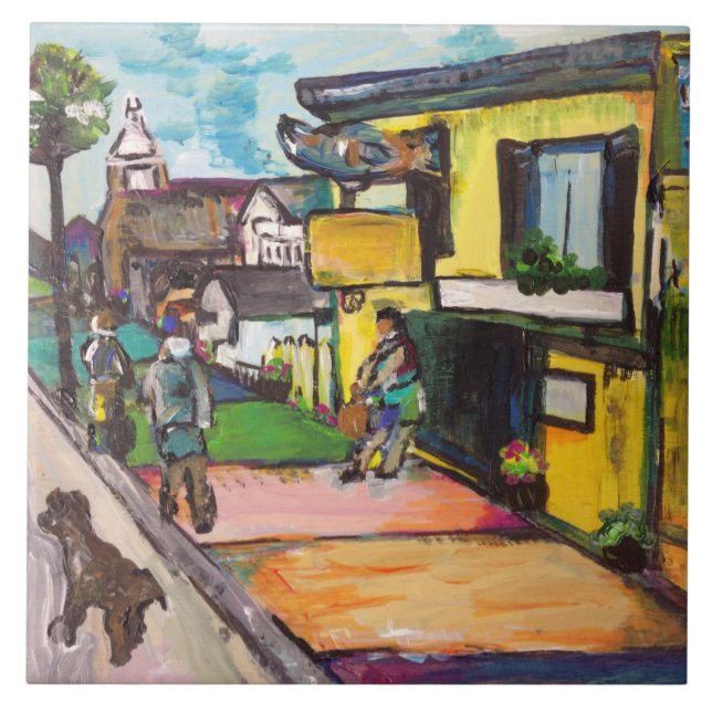 Key West som målar #1 Kakelplatta (Framsidan)