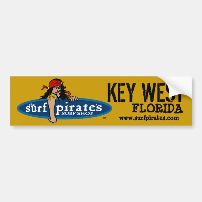 Key West surfa shoppar bildekalet Bildekal (Framsidan)
