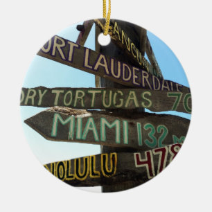 Key West tecken Julgransprydnad Keramik