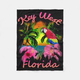 Key West Tropical Beach Sunset Men Women Kids  Fleecefilt