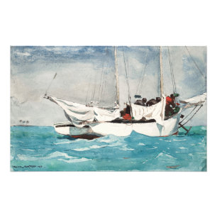 Key West, Upphissning av Ankar (1903) av Winslow H Fototryck