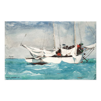 Key West, Upphissning av Ankar (1903) av Winslow H Fototryck