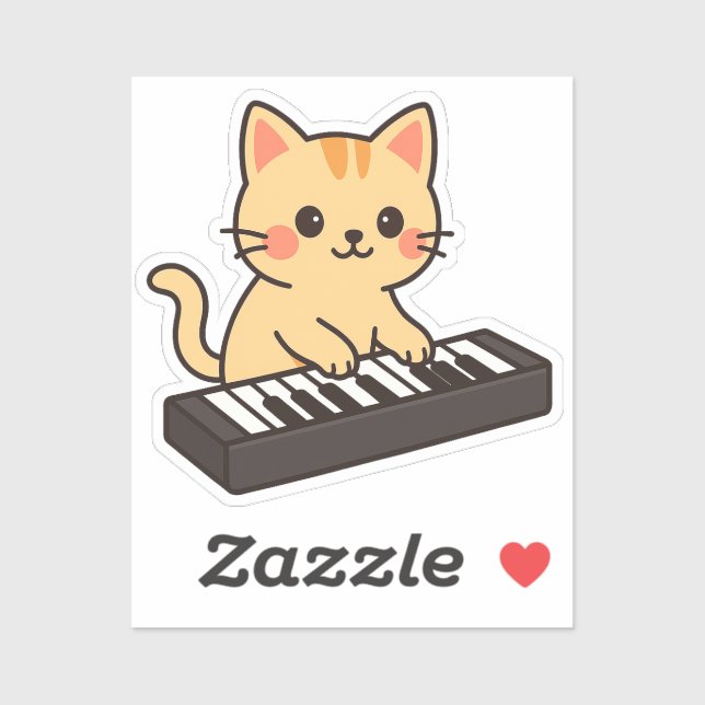 Keyboard Cat Seriestil Klistermärken (Ark)