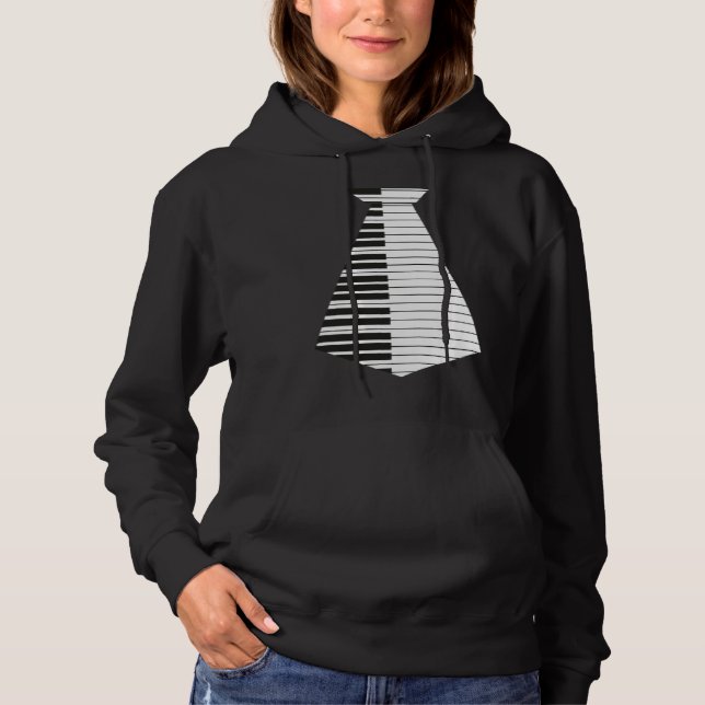Keyboard pianist piano tie musician t shirt (Framsida)