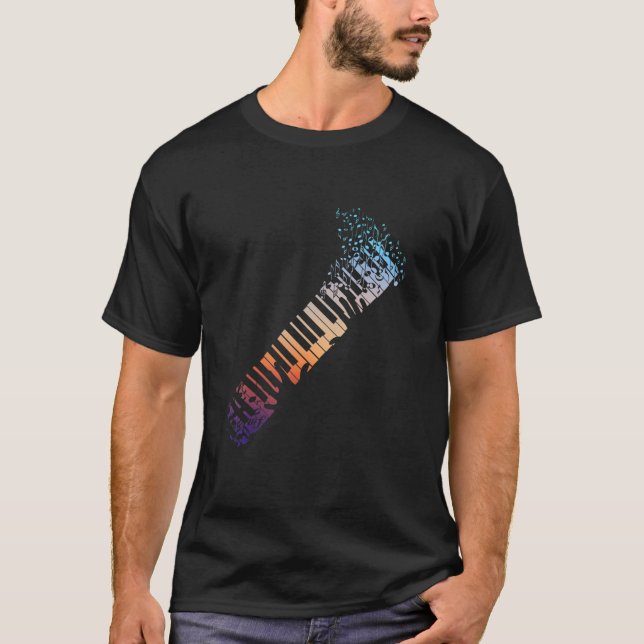 Keyboard Piano Design Cool Hues For Men Women Kids T Shirt (Framsida)
