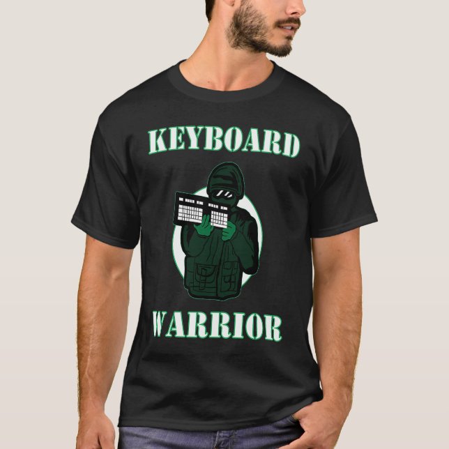 Keyboard Warrior  Gaming Gamer Keyboard Hater Nerd T Shirt (Framsida)