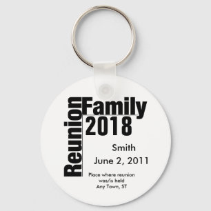 Keychain 2018 för familjmötesouviner nyckelring