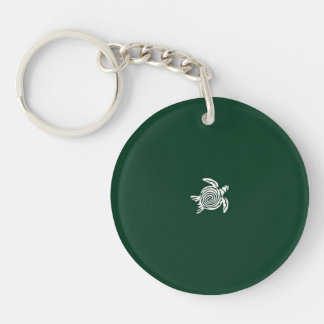 "Keychain Acrylic med Cute Turtle Design på Grönt