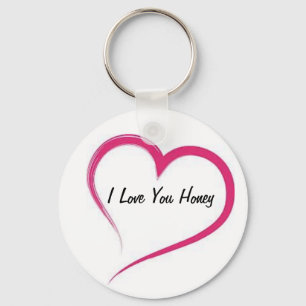 Keychain älskar jag dig honung nyckelring