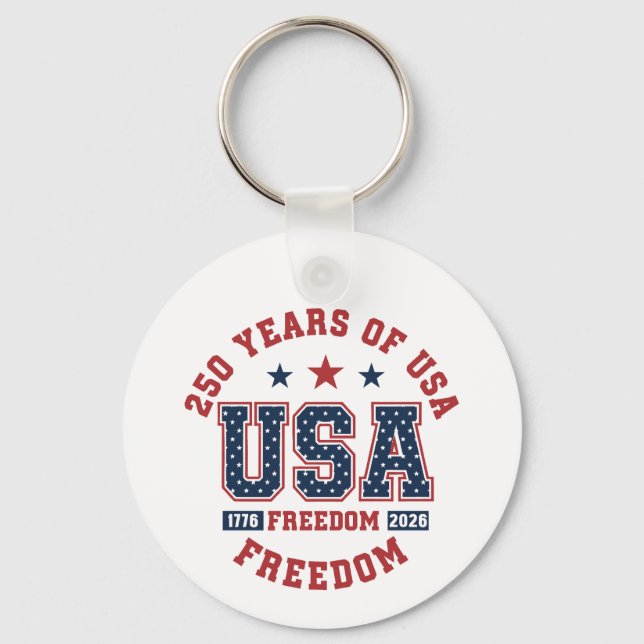 Keychain-America Patriotic 250th Anniversary Nyckelring (Framsida)