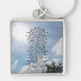 KEYCHAIN ART AND DESIGT FYRKANTIG SILVERFÄRGAD NYCKELRING