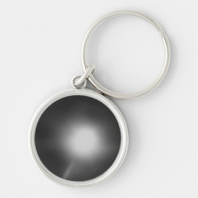 KEYCHAIN ART DESIGN STIL RUND SILVERFÄRGAD NYCKELRING (Framsidan)