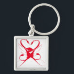 KEYCHAIN ART STIL DESIGN FYRKANTIG SILVERFÄRGAD NYCKELRING<br><div class="desc">KEYCHAIN ART&DESIGN STIL</div>