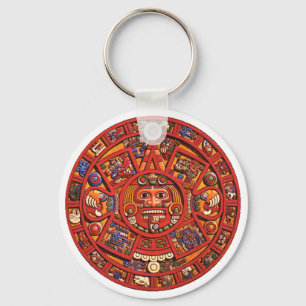 Keychain: Aztec kalender Nyckelring
