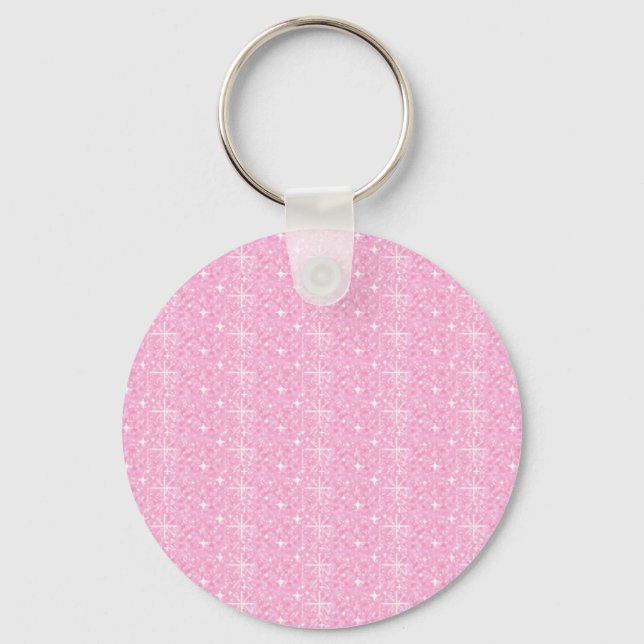Keychain Baby Rosa Glitter Nyckelring (Framsida)