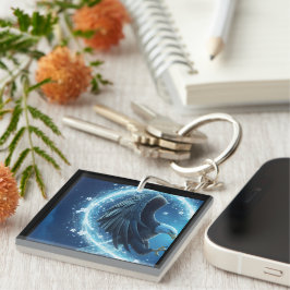 Keychain Bald Eagle Heart - Romantic Couple's Love