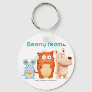 Keychain: BeanyTeam™ - katt & mus & hund Nyckelring