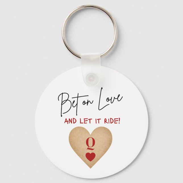 Keychain - Bet on Love, Casino Bachelorette Nyckelring (Framsida)