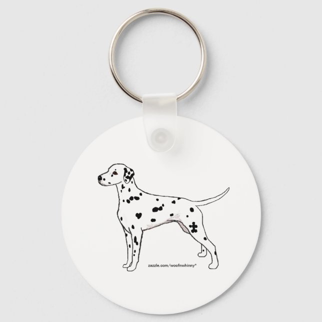 Keychain - Black Dalmatian Nyckelring (Framsida)