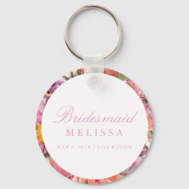 Keychain Bridesmaid - Blommigt Nyckelring