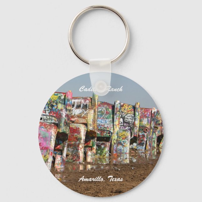 KeyChain Cadillac Ranch Nyckelring (Framsida)