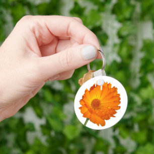 Keychain - Calendula på stem Nyckelring