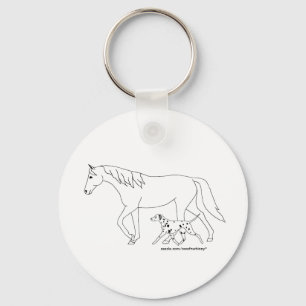 Keychain -- Dalmatian & häst Nyckelring