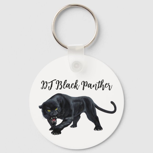 Keychain DJ Black Panther Nyckelring (Framsida)