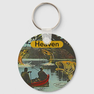 KEYCHAIN-fiskare överdrift för fiske för himmel Nyckelring