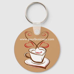 Keychain för advertizing för kaffeaffär nyckelring