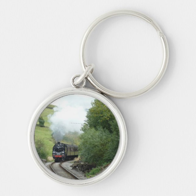 Keychain för ångamotortåg nyckelring (Framsidan)