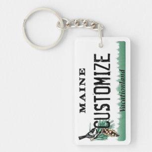 Keychain för anpassadeMaine registreringsskylt