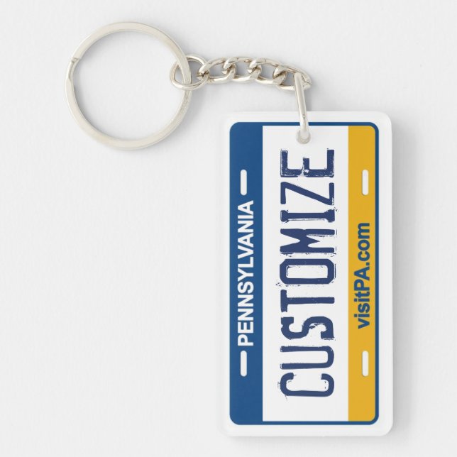 Keychain för anpassadePennsylvania (Framsidan)