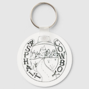 Keychain för asfaltCowboylogotyp Nyckelring