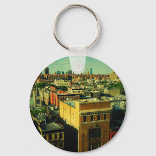 Keychain för foto för stil för NYC retro horiso Nyckelring