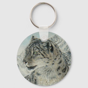 Keychain för Leopard för toppmötekungsnö Nyckelring