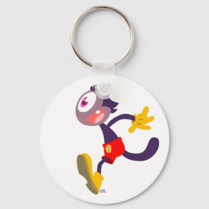 Keychain för Monocularkatttecknad Nyckelring