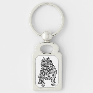 Keychain för rektangel för amerikanöversittareh rektangulärt silverfärgad nyckelring
