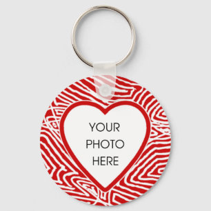 Keychain för Scribbleprint hjärtagräns mall Nyckelring