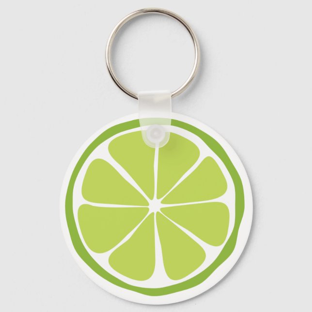 Keychain för sommarcitrus Lime Nyckelring (Framsida)