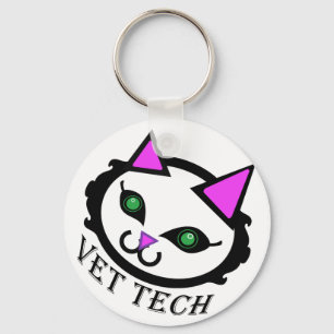 Keychain för Vettechkatt Nyckelring