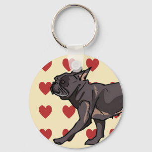 Keychain - fransk bulldogg nyckelring